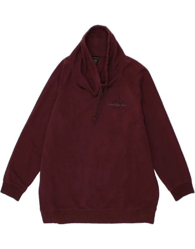 Customer Appreciation Sale CALVIN KLEIN JEANS Womens Sweatshirt Jumper UK 20 2XL Maroon Cotton Customer Appreciation Sale CALVIN KLEIN JEANS Womens Sweatshirt Jumper UK 20 2XL Maroon Cotton