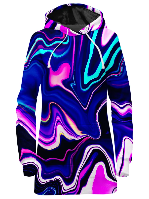 New Arrival Electric Night Light Hoodie Dress