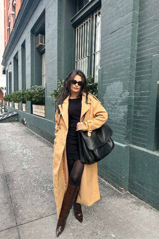 Hurry In Camel Beverly Trench Coat