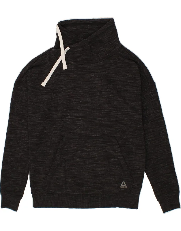 Clearance Items REEBOK Womens Sweatshirt Jumper UK 12/14 Medium Grey Flecked Cotton