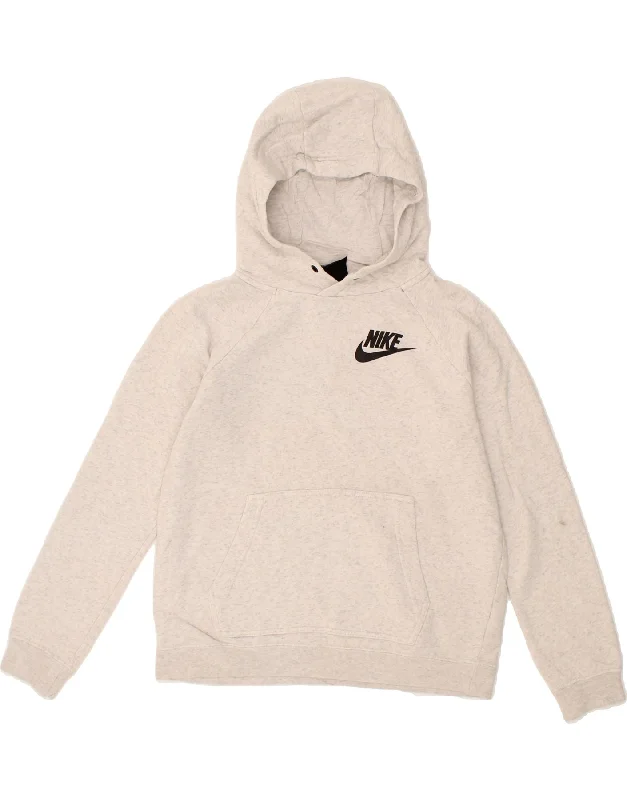 Exclusive Savings NIKE Womens Graphic Oversized Hoodie Jumper UK 10 Small Grey Cotton