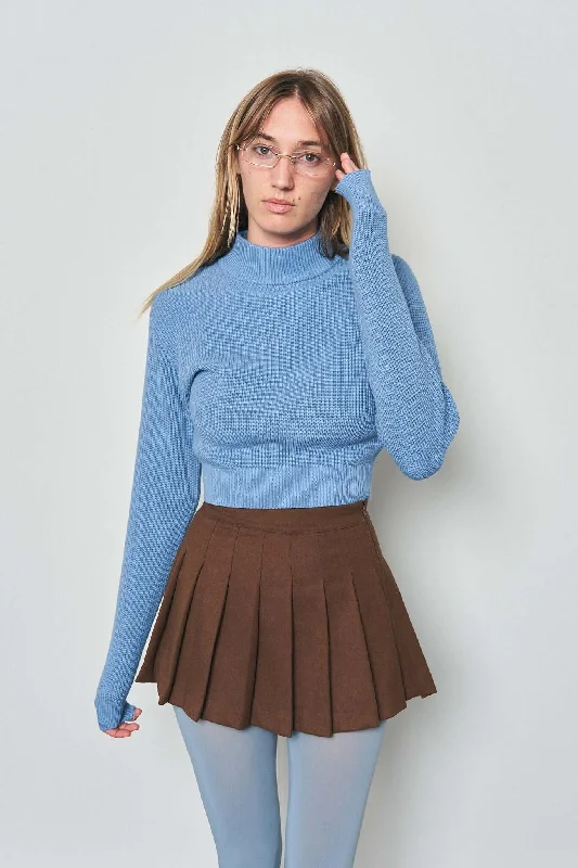 Buy More, Save More Blue Cotton Turtleneck Sweater