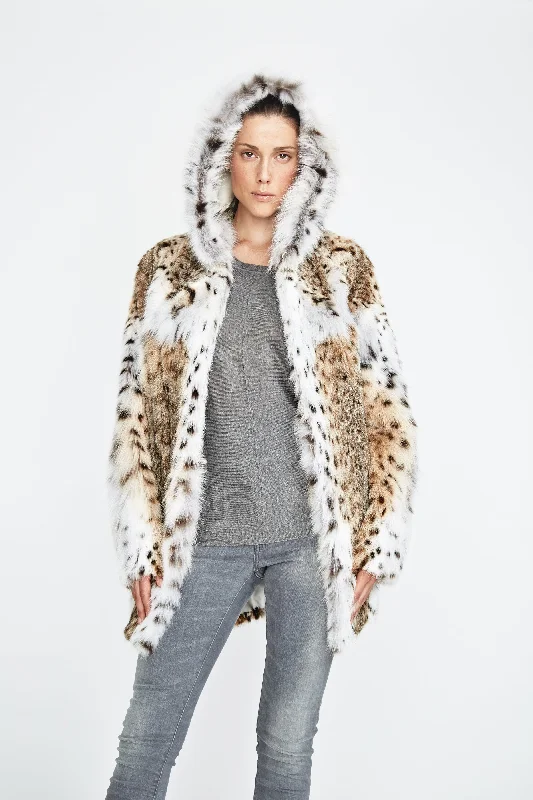 Savings Galore Heidi Lynx Hooded Fur Jacket