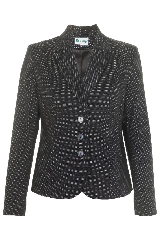 Best Deals Busy Clothing Women Black Fine Stripe Jacket