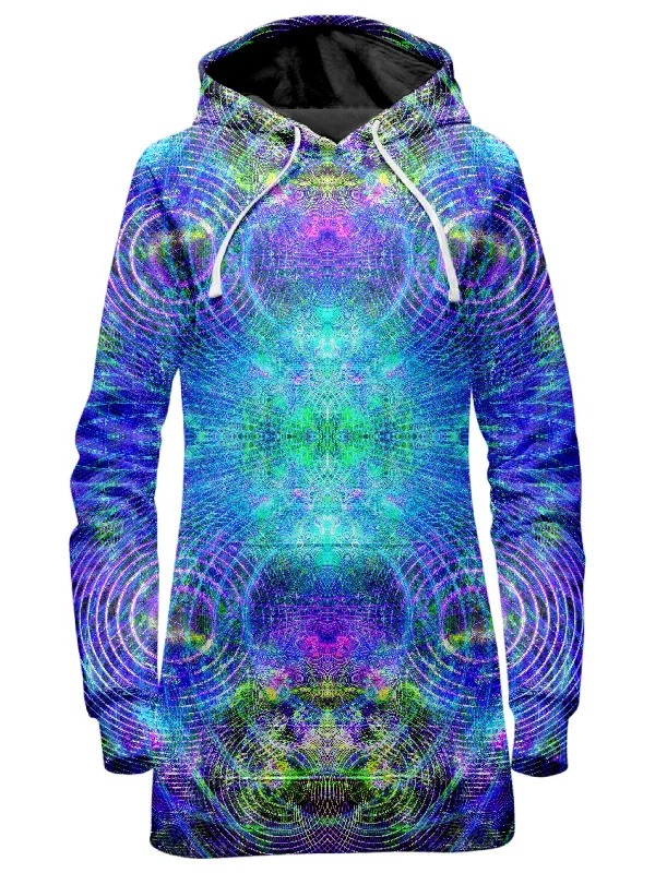 Final Sale Blue Psycho Cosmos Hoodie Dress