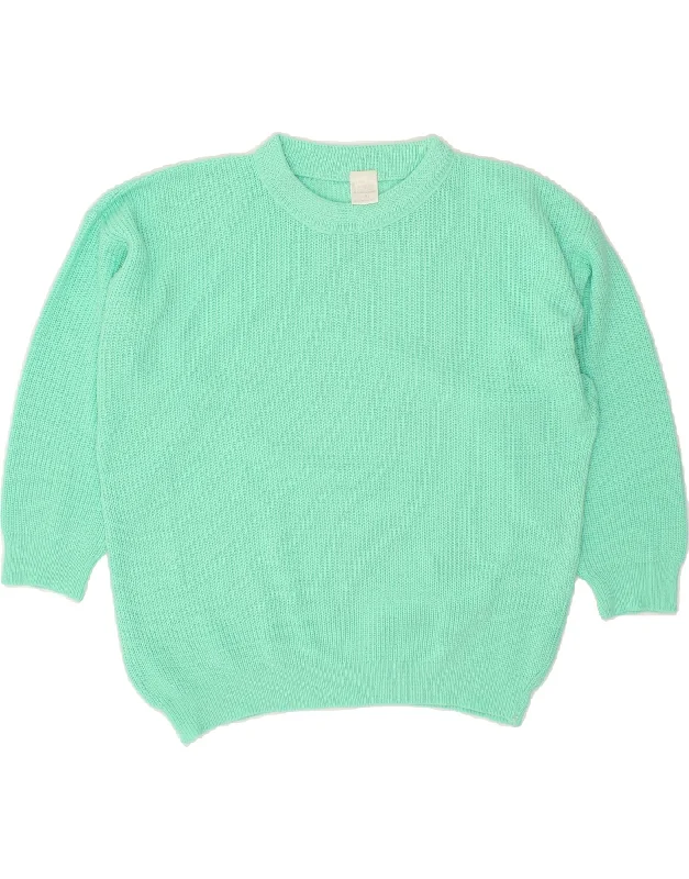 Special Discount VINTAGE Womens 3/4 Sleeve Crew Neck Jumper Sweater UK 22 3XL Turquoise Special Discount VINTAGE Womens 3/4 Sleeve Crew Neck Jumper Sweater UK 22 3XL Turquoise
