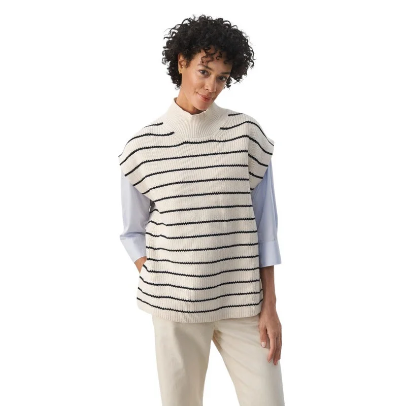 Fantastic Offers Eisley Knitted Cotton Slipover in Dark Navy Stripe