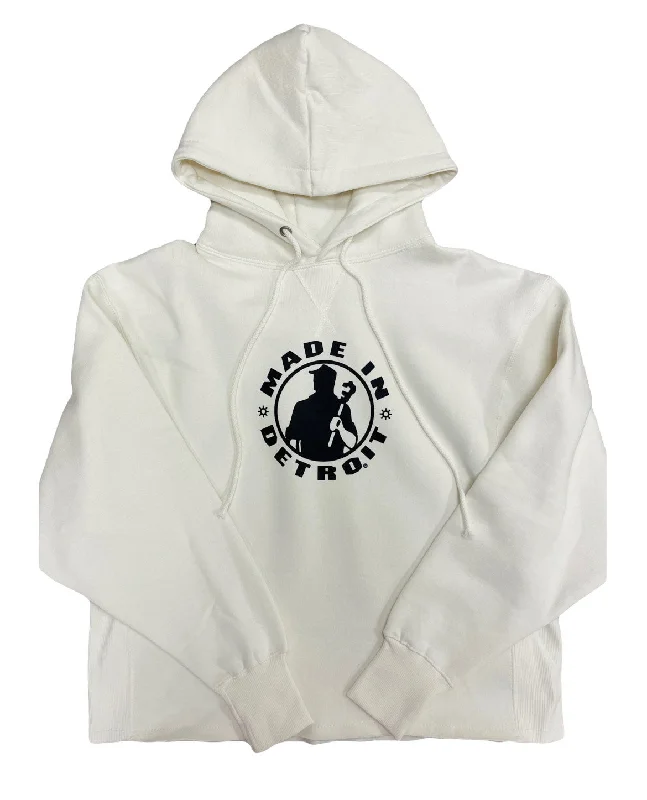 Major Savings Ladies White Hoodie w/ Black MID