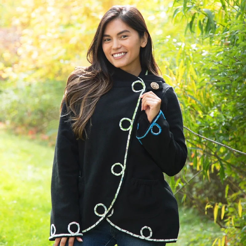 Quick Sale Twists and Turns Fleece Wrap Jacket