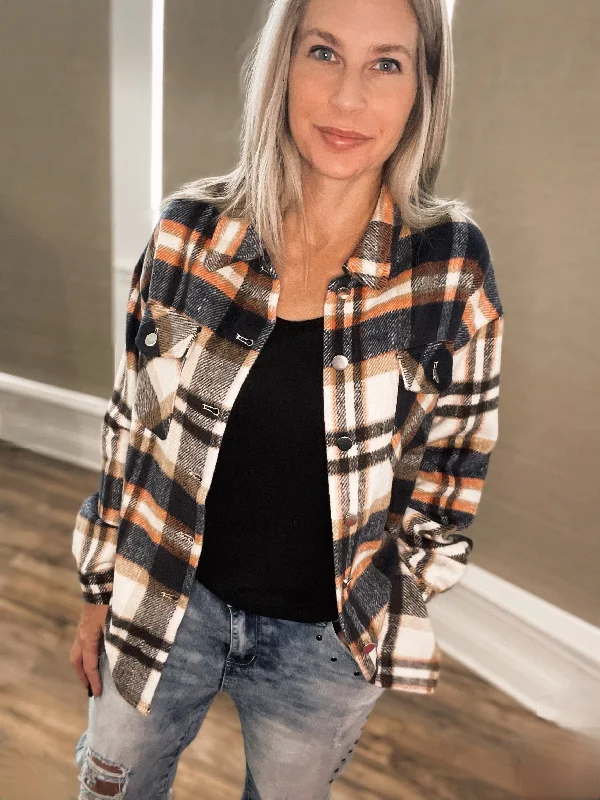 One-DAY Sale Autumn Plaid Shacket