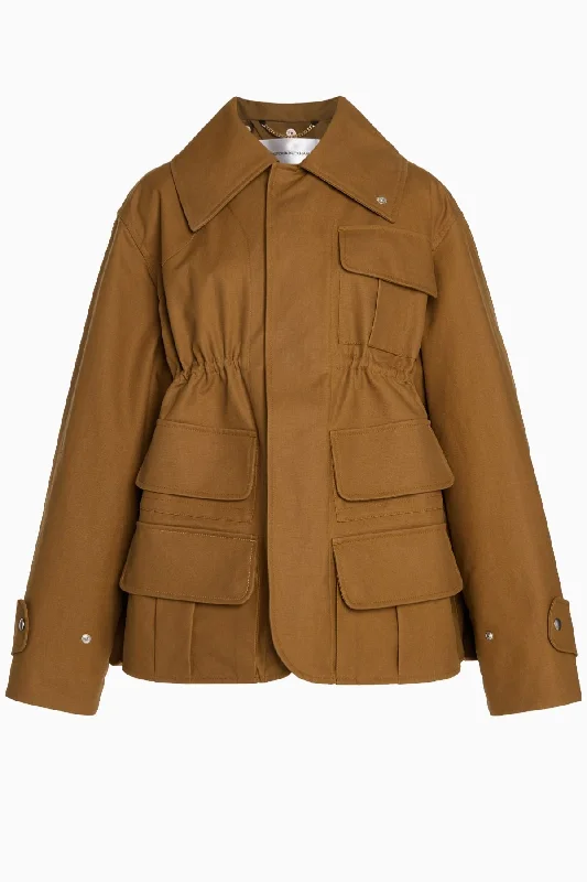 Loyalty Reward Victoria Beckham Patch Pocket Utility Jacket - Toffee