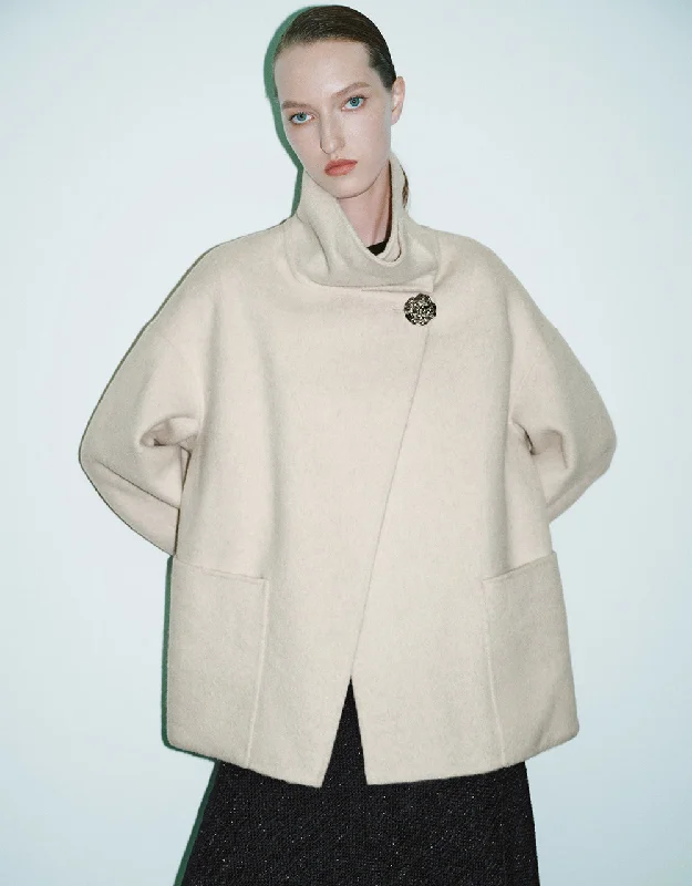 Exclusive Savings Stand Collar Straight Coat