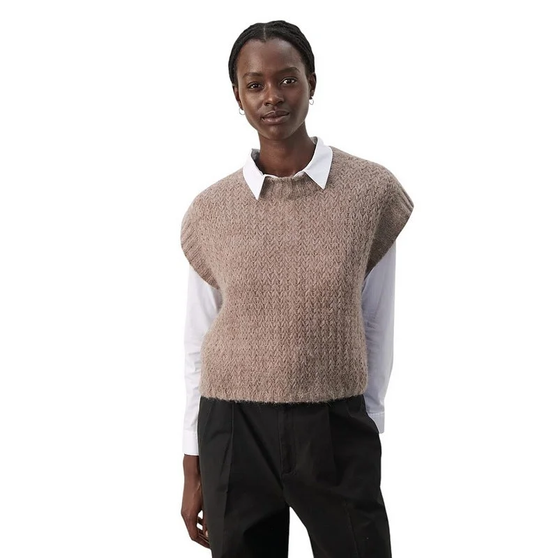 Limited Edition Landa Alpaca-blend Slipover in Mink Melange