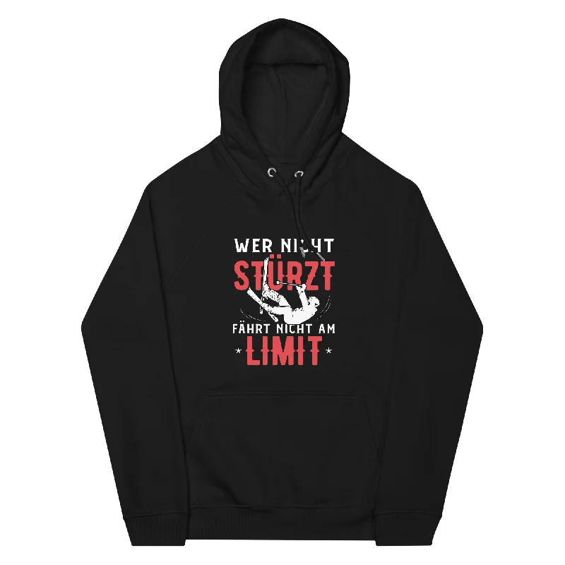 Overstock Wer nicht stürzt fährt nicht am Limit - Unisex Premium Organic Hoodie