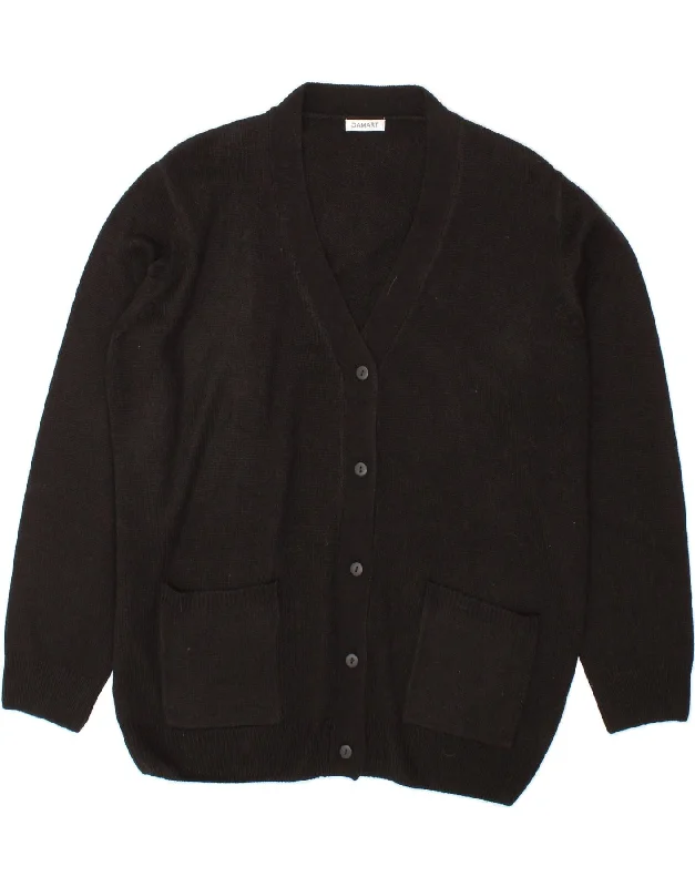 Stock Clearance VINTAGE Womens Cardigan Sweater UK 22 3XL Black Acrylic