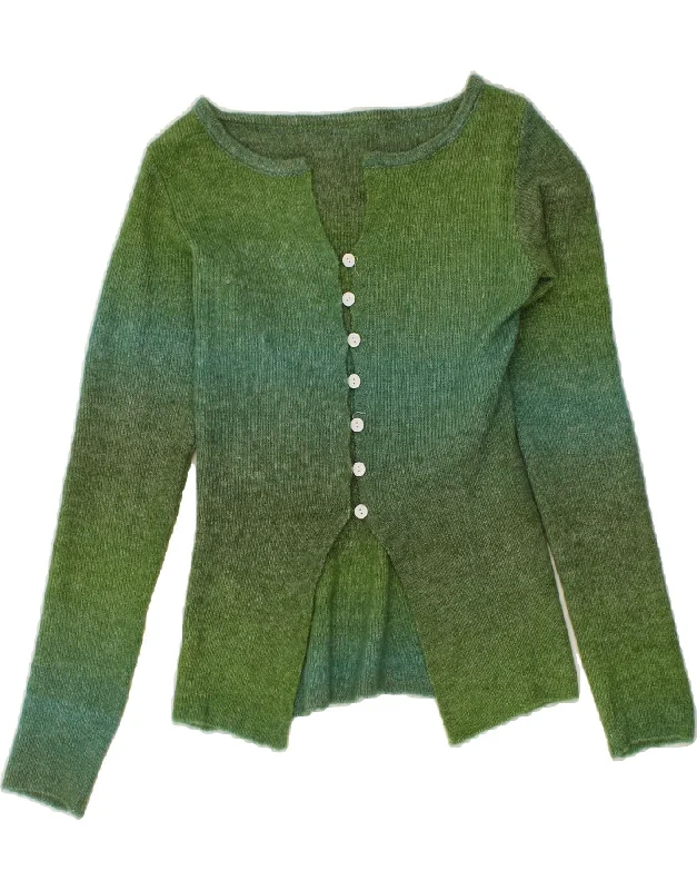 Deal Dash VINTAGE Womens Cardigan Sweater UK 10 Small Green