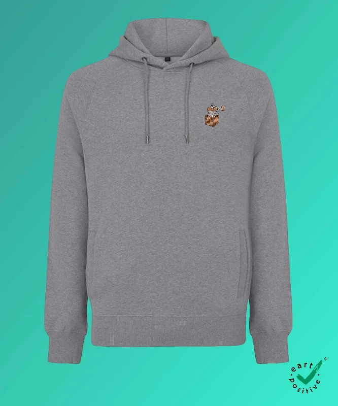 Extra Savings Kaffeemühle | Bestickter Bio Baumwoll Frauen Hoodie
